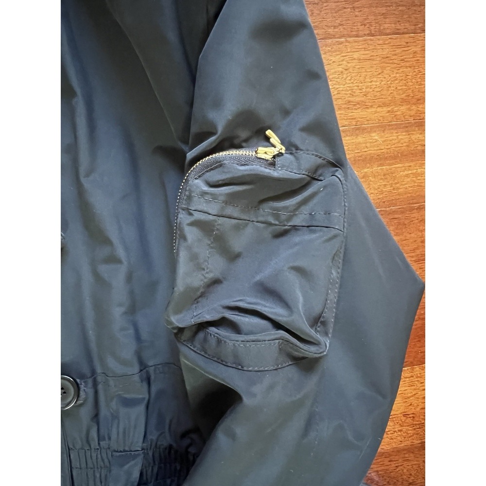 Bogner Black w/ Gold Ski Snow Jumpsuit Raccoon Fur Hood Black Size 12 EUC - Picture 10 of 15
